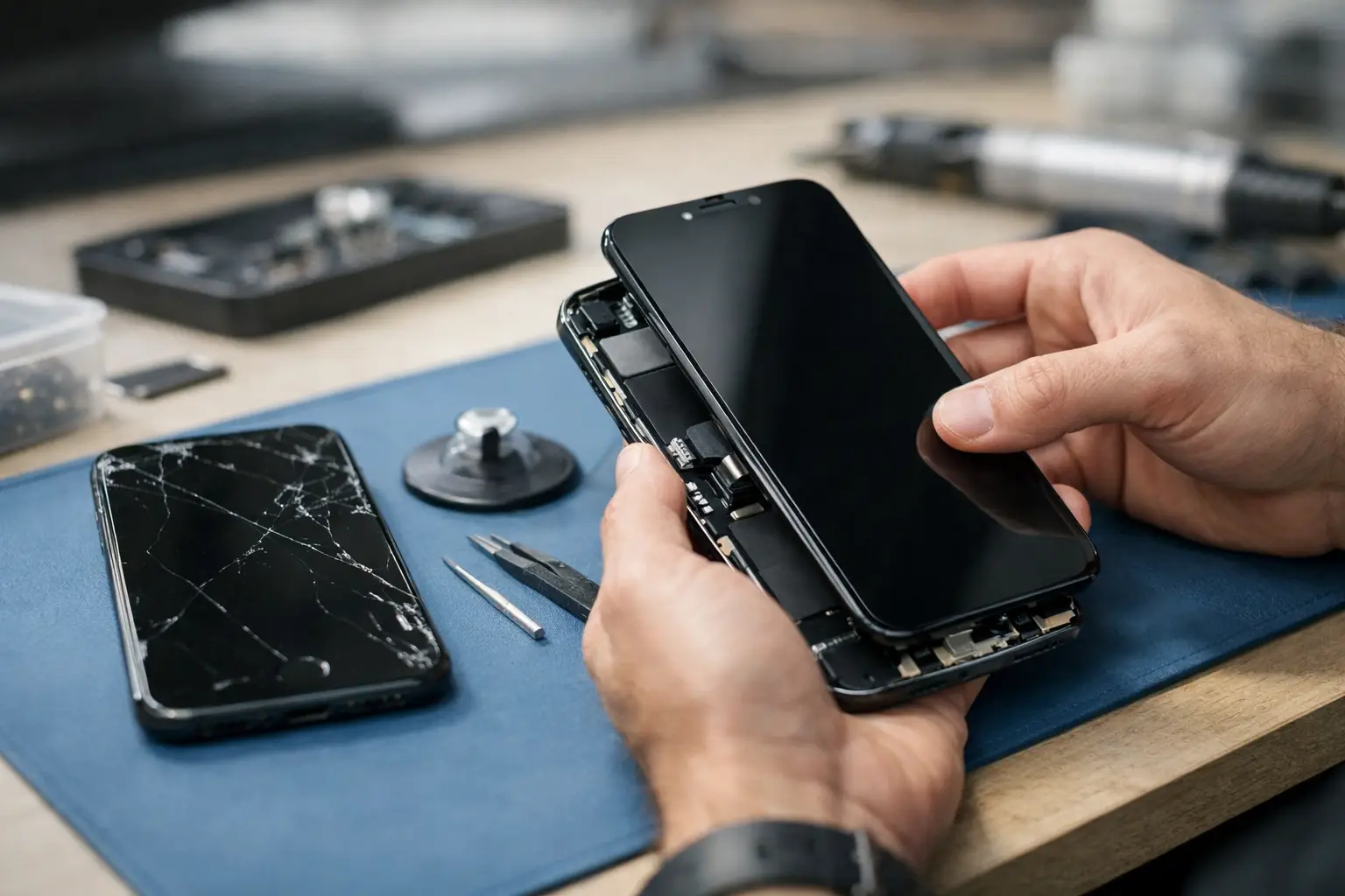 Sostituzione schermo iPhone, esempio reale