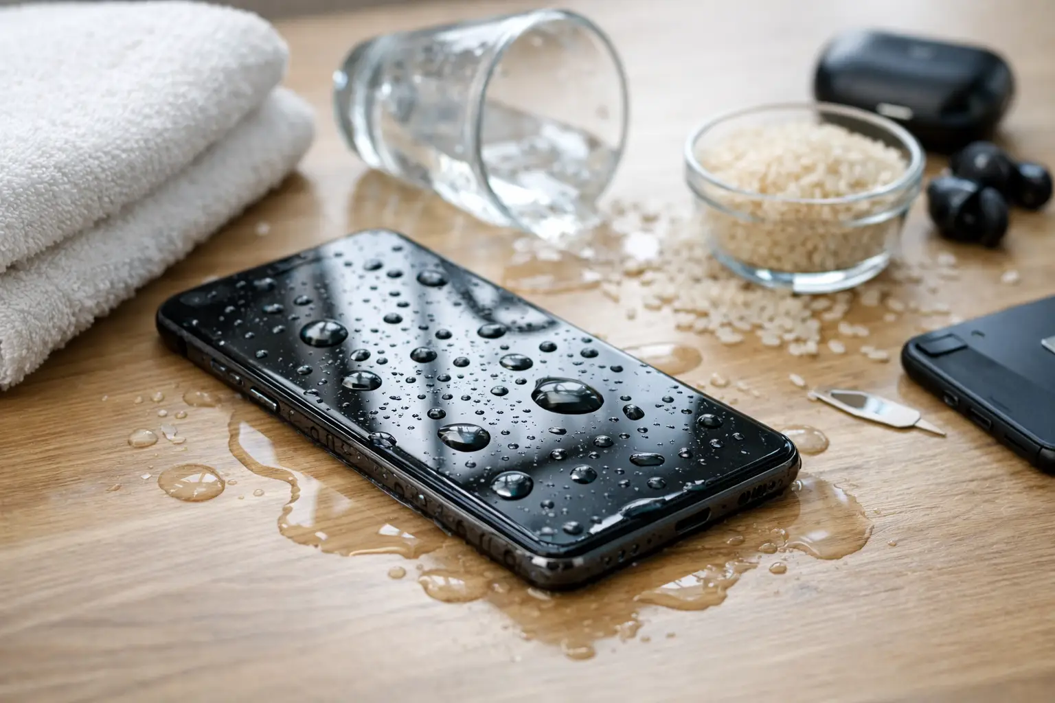 Cosa fare con un telefono bagnato subito