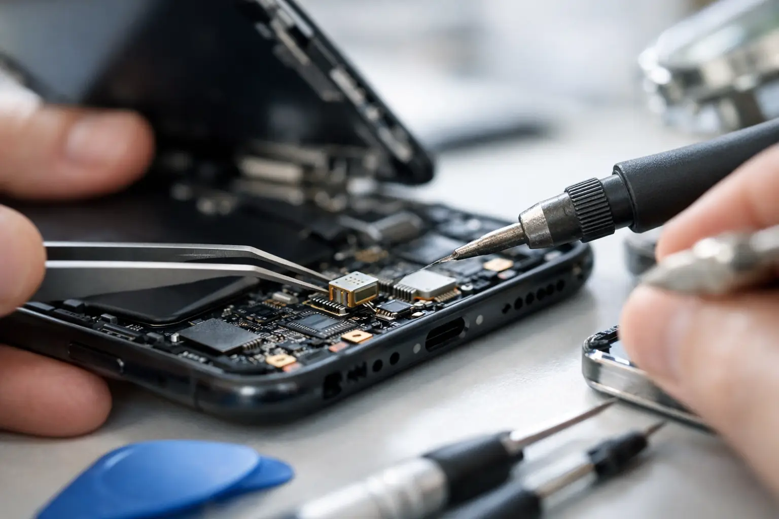 Esempio di riparazione microfono smartphone