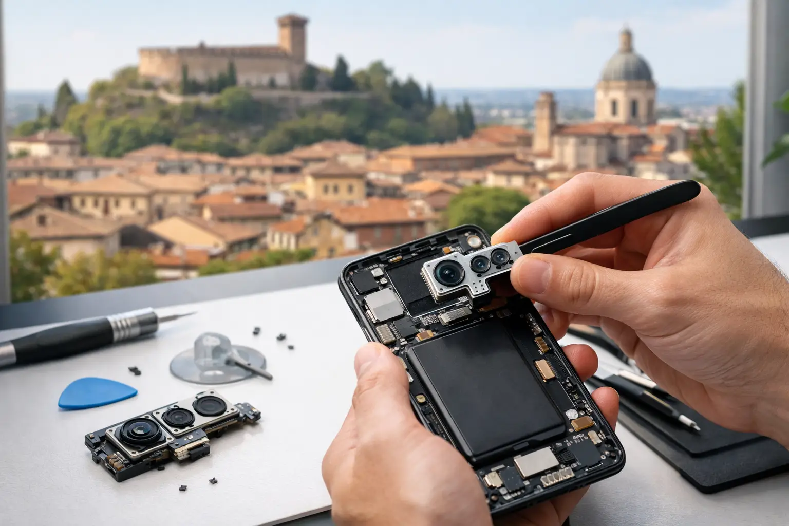 Sostituzione fotocamera smartphone a Castiglione