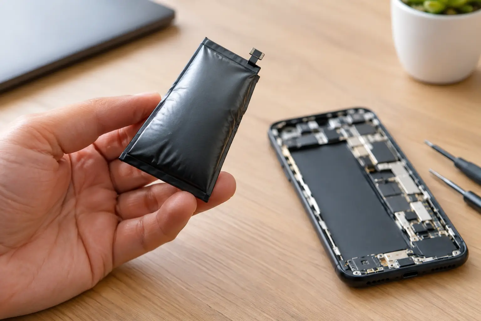 Come riconoscere una batteria gonfia a Castiglione